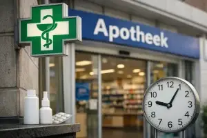 Bedrijven in Den helder Buitenaanzicht van een apotheek in Den Helder